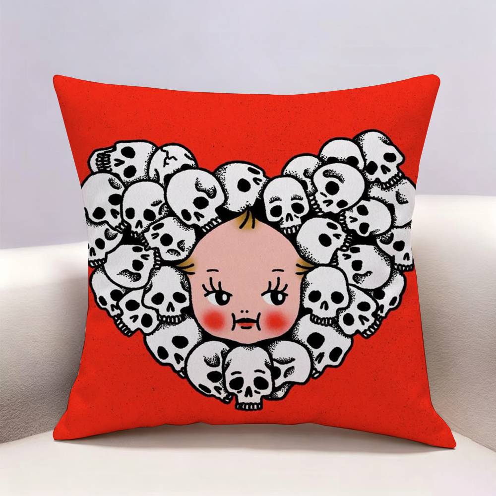 Cartoon KKewpie Doublesided print Pillow Case for Sofa Living Room Home office Decor Protective Cover