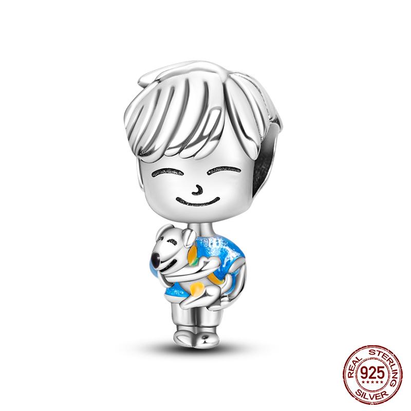 Fit Qikaola Original Bracelet Fashion Bee Astronaut Eiffel Tower Copper Charms Beads Fine Diy Birthday Jewelry For Women