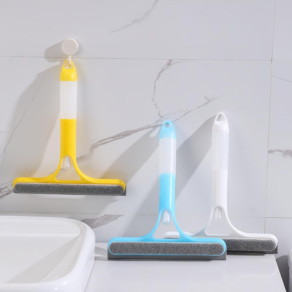 3-in-1 Glass Cleaning Tool for Home Bathroom Mirror and Windows, Water Wiper Squeegee for Shower and Glass Surfaces
