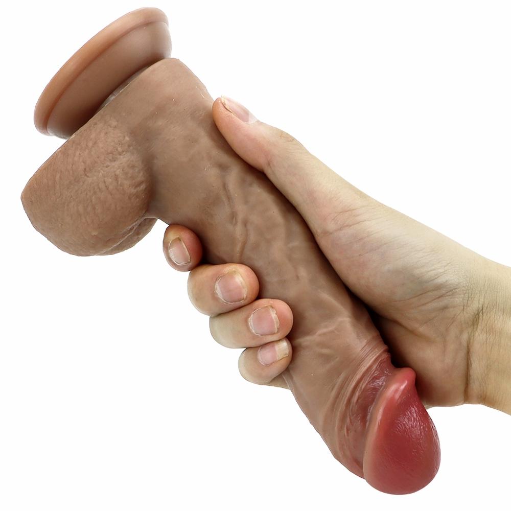 Female Masturbator Simulation Penis Sex Appliance Super Soft Silicone Fake Penis Extra Thick Adult Products