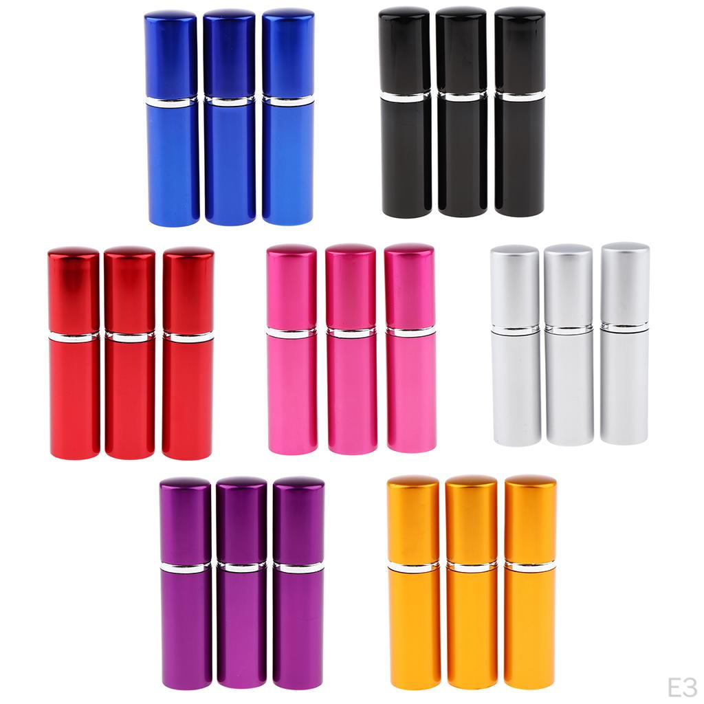 0ml Empty Mini Glass Bottle with Pump Small Container Refillable for Cosmetics, Mixes, Samples