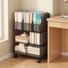 UnderDesk Storage Shelf with Wheels, Mobile Bookshelf for Office or Study, Multilayer Organizer
