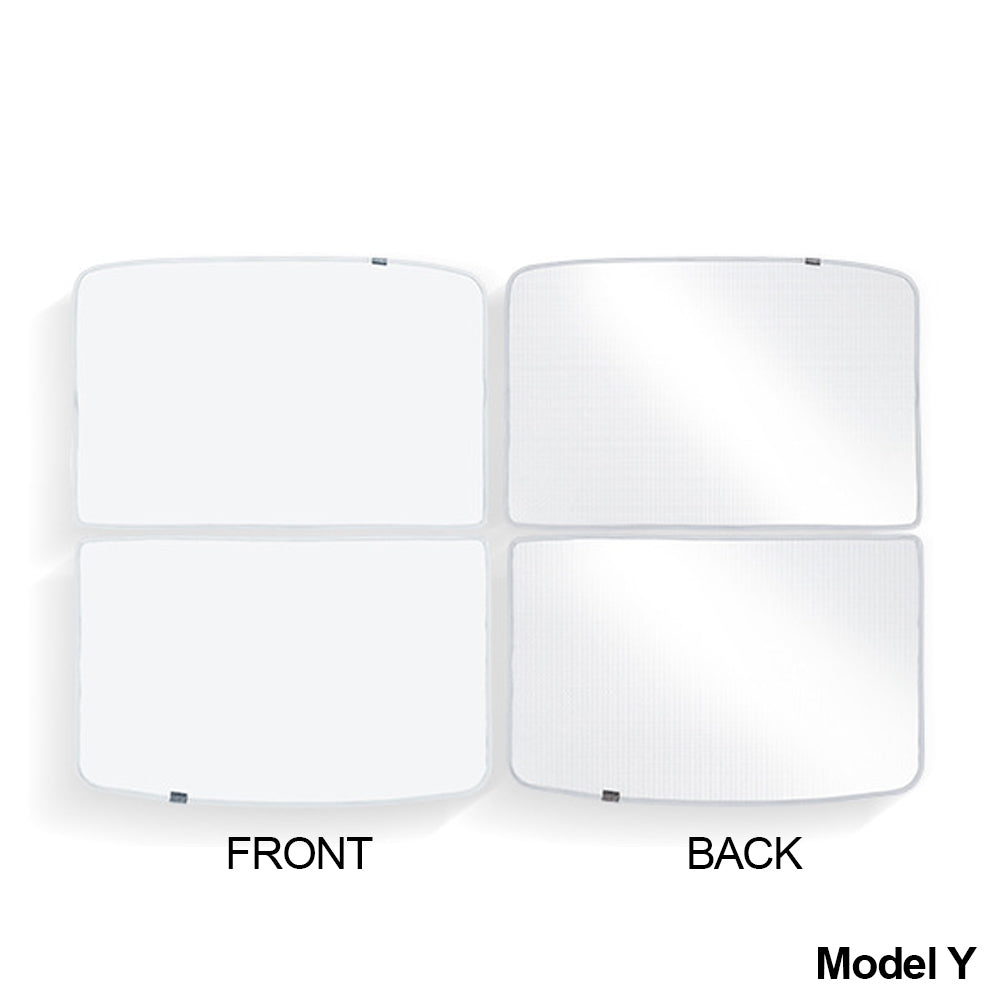 2Pcs Car Glass Roof Sunshade Front Rear Open Sunroof Windshield Shade Net UV Protection Interior Cover For Tesla Model 3 Y