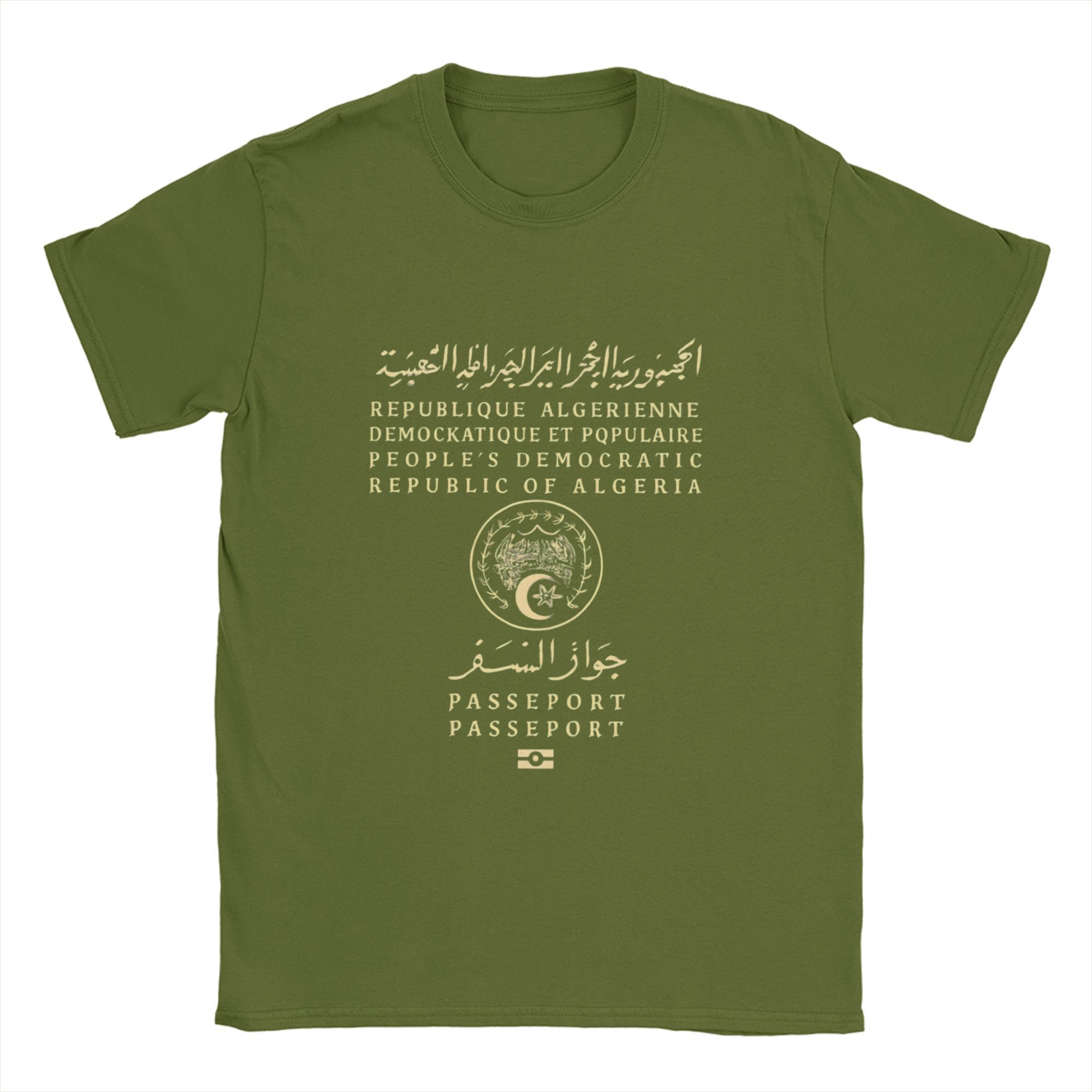 Selecto Algeria T Shirt Men s  Cotton Humorous T-Shirts O Neck  Tees Short Sleeve Clothing New Arrival 4XL