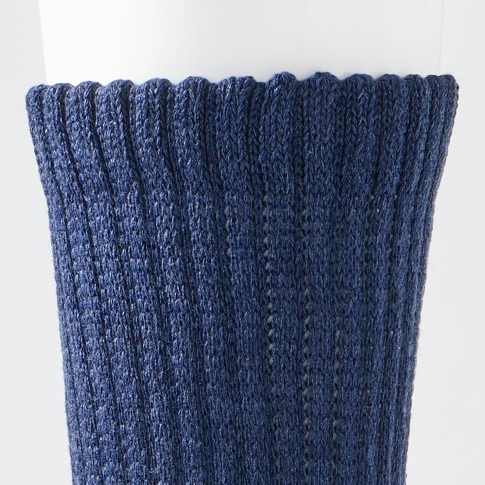 Gunze AGY302 Fire Acedron Warm Room Full Pile Black Men's Socks, Moisture-Wicking, Heat-Generating, 3-Layer, Knit, Deodorizing,