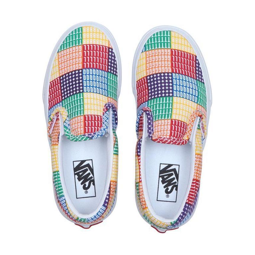 Vans Slip-On Shock Absorbing Durable Low-Top Kids Skate Shoes Multicolor Kids Sneakers VN0A4BUT3WJ