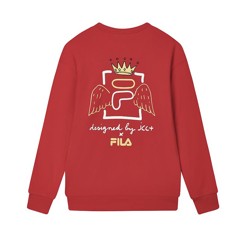 New FILA ORIGINALE Sweatshirt Unisex Legend Red F11U519202F-RD