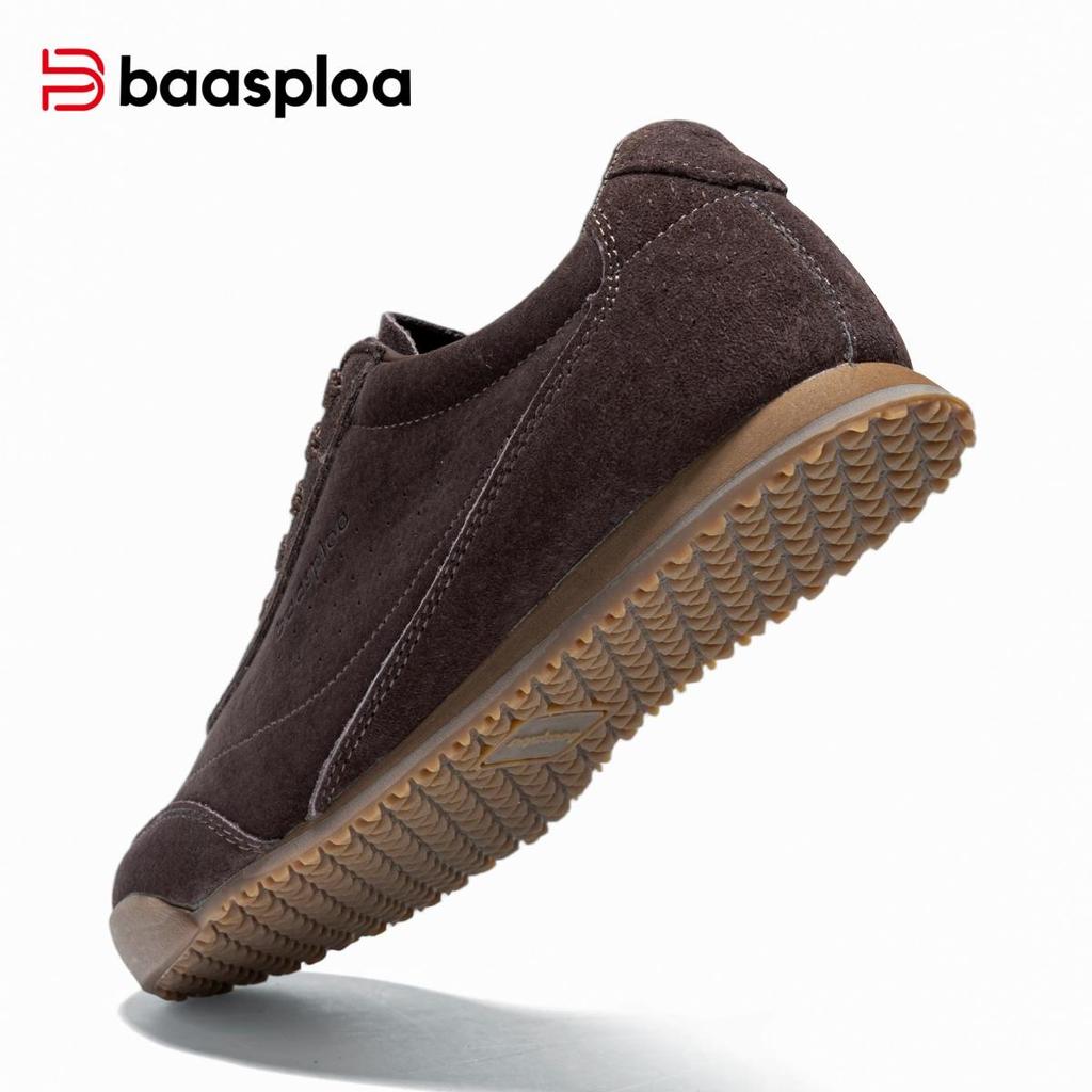 BAASPLOA Damen Flache Sportschuhe, Freizeitschuhe, Wanderschuhe, Studentenschuhe, Tennisschuhe, Atmungsaktiv, Geeignet für Personen mit schmalen Füßen