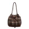 Plaid Dachshund Dog Bag Women's New Backpack Casual Large-capacity Bag