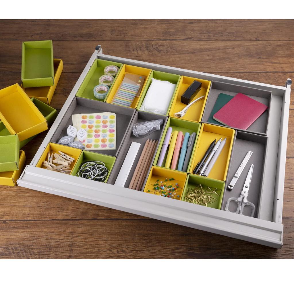 yamapac Drawer Organizer Tray Shallow Type x Set of SHIKI® (Black Black, 10)