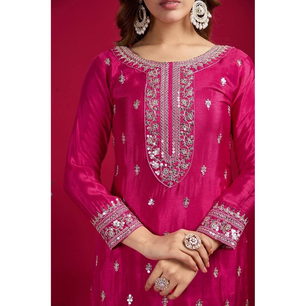 Bollywood Konfektions-Palazzo-Salwar-Anzug Indisches Pakistanisches Salwar-Kameez-Set VF-1842