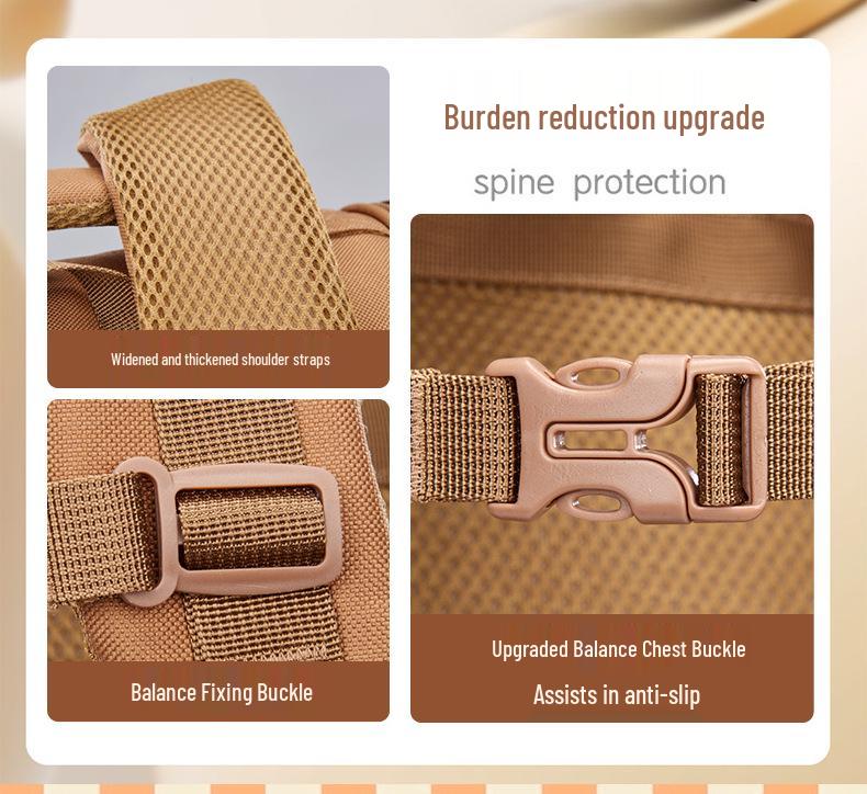 New Capybara Backpack for Boys & Girls, Grades 1-3: Large Capacity, Cute Design