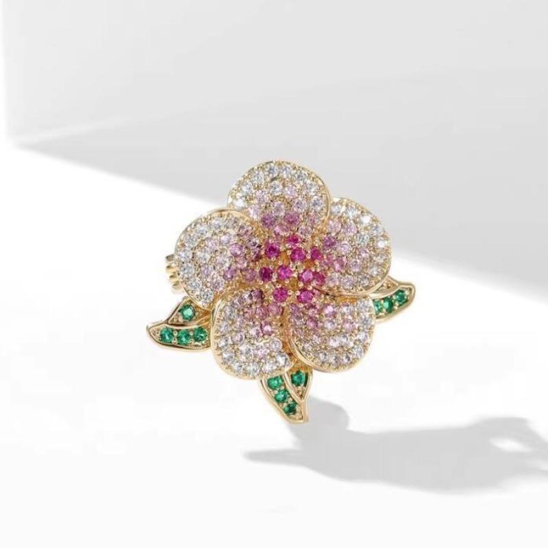 New Alloy Brooch High-end Niche Women's Peony High-end Pin Coat Suit High-end Versatile Brooch
