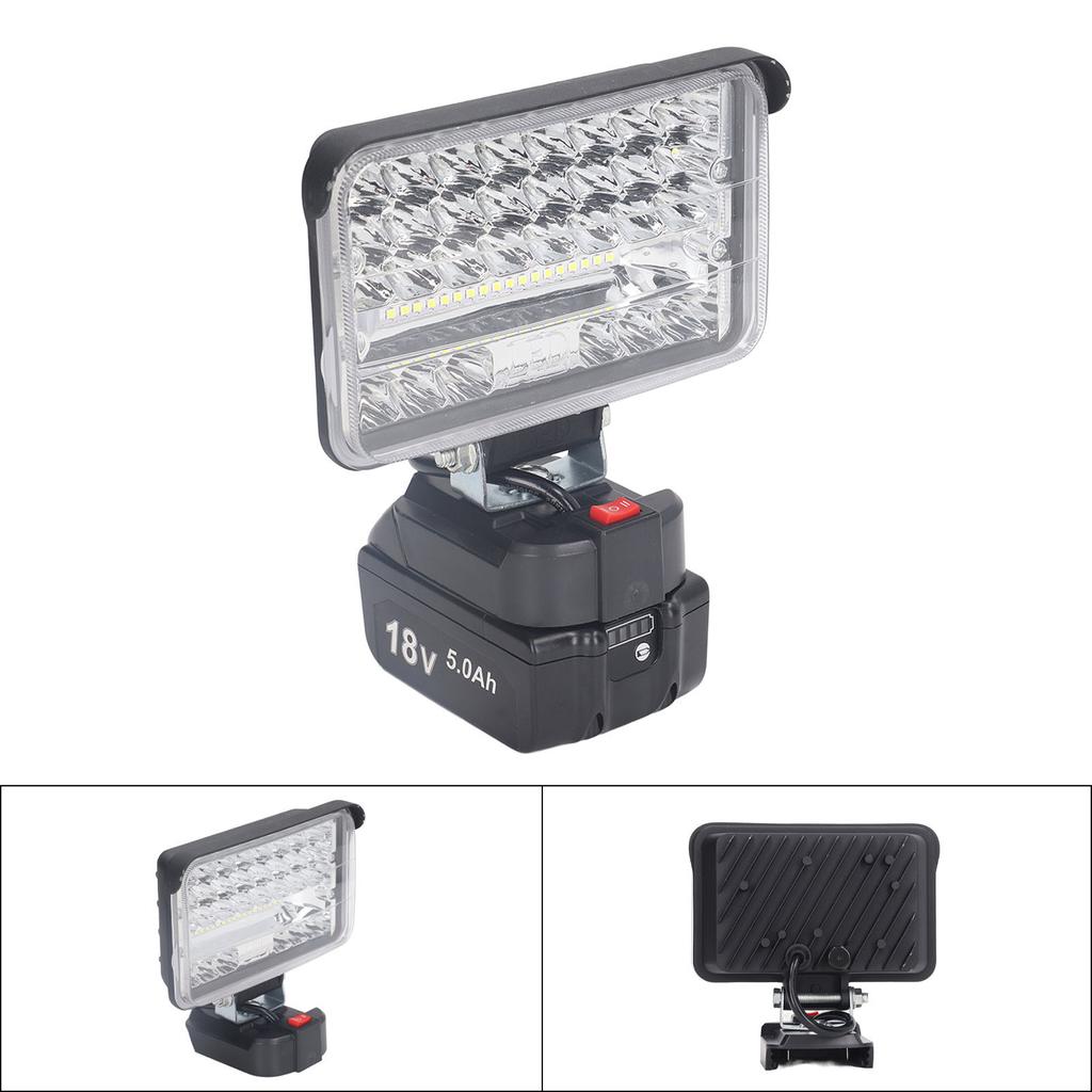144W 7200LM LED Work Light Spotlight Floodlight Emergency Portable Flashlight Tool Bright Lighting Outdoor for Men