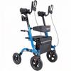 Rollator Walker with Seat for Seniors, Foldable Rolling Walker, Lightweight Aluminum Mobility Walking Aid with PU Solid Wheels, Adjustable Handle,