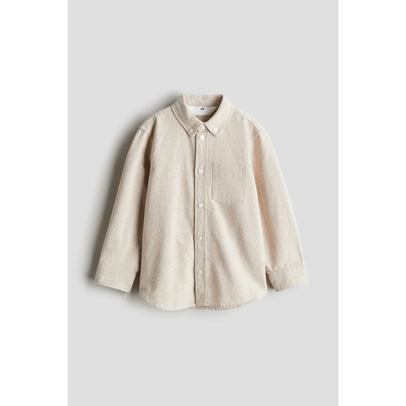 

HM Children s Clothing Boys Shirt Autumn Simplicity Cute Handsome Button Cotton Shirt Coat 1238206 Light beige 120/64(6-7Y)