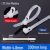 Fascette in nylon riutilizzabili 5x200mm, nere e bianche