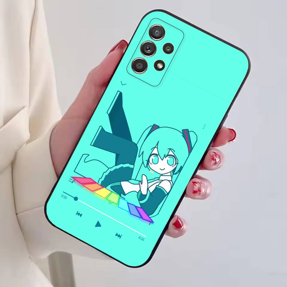 Cartoon Anime H-Hatsunes MIku Phone Case For Samsung S25,S24,S21,S22,S23,S30,Ultra,S20,Plus,Fe,Soft Silicone Black Cover