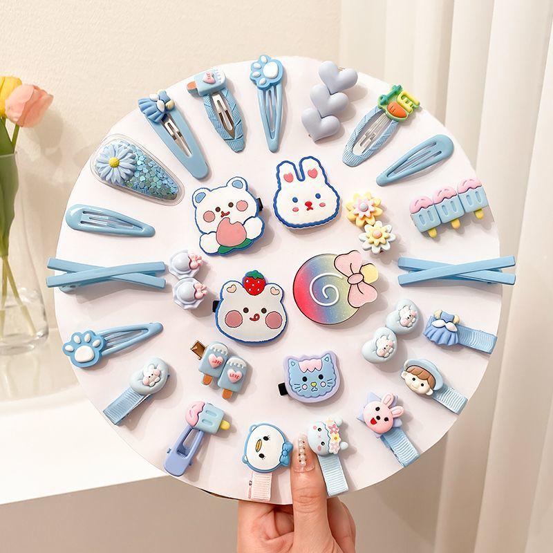 14 / 42Pcs Cartoon Baby Hair Clip Set Flower Fruit Baby Girl Barrettes Bangs Hairpins Kids Hair Accessories