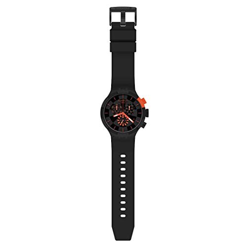 Swatch Quartz Silicone Strap 20 Casual Watch, Black, Modern