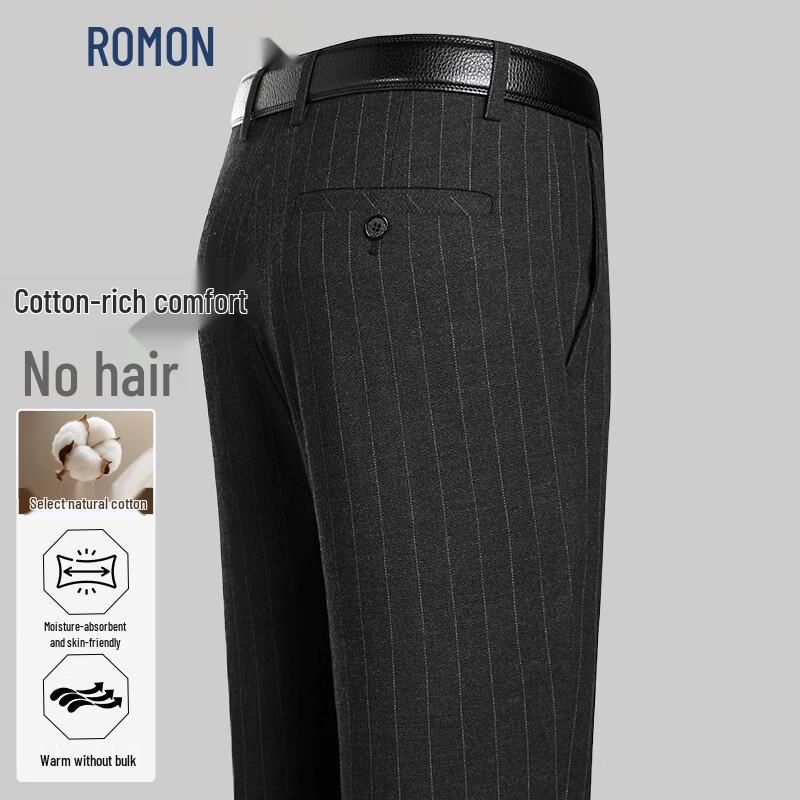 Romon Men's Wrinkle-Resistant Casual Suit Pants