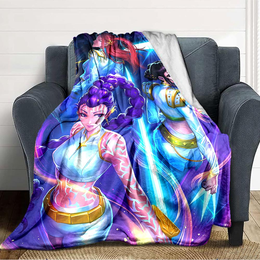 1pc KPop Demon Hunters3 Blanket, Gift, for Men and Women, Soft Blanket, Good for Sofa Bed Couch Travel, Lightweight Flannel Blanket