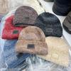 Soft Waxy Thickened Wool Hat, Mixed Color Knitted Hat for Men and Women To Keep Warm In Autumn and Winter, Big Head Circumference and Small Face, Ver