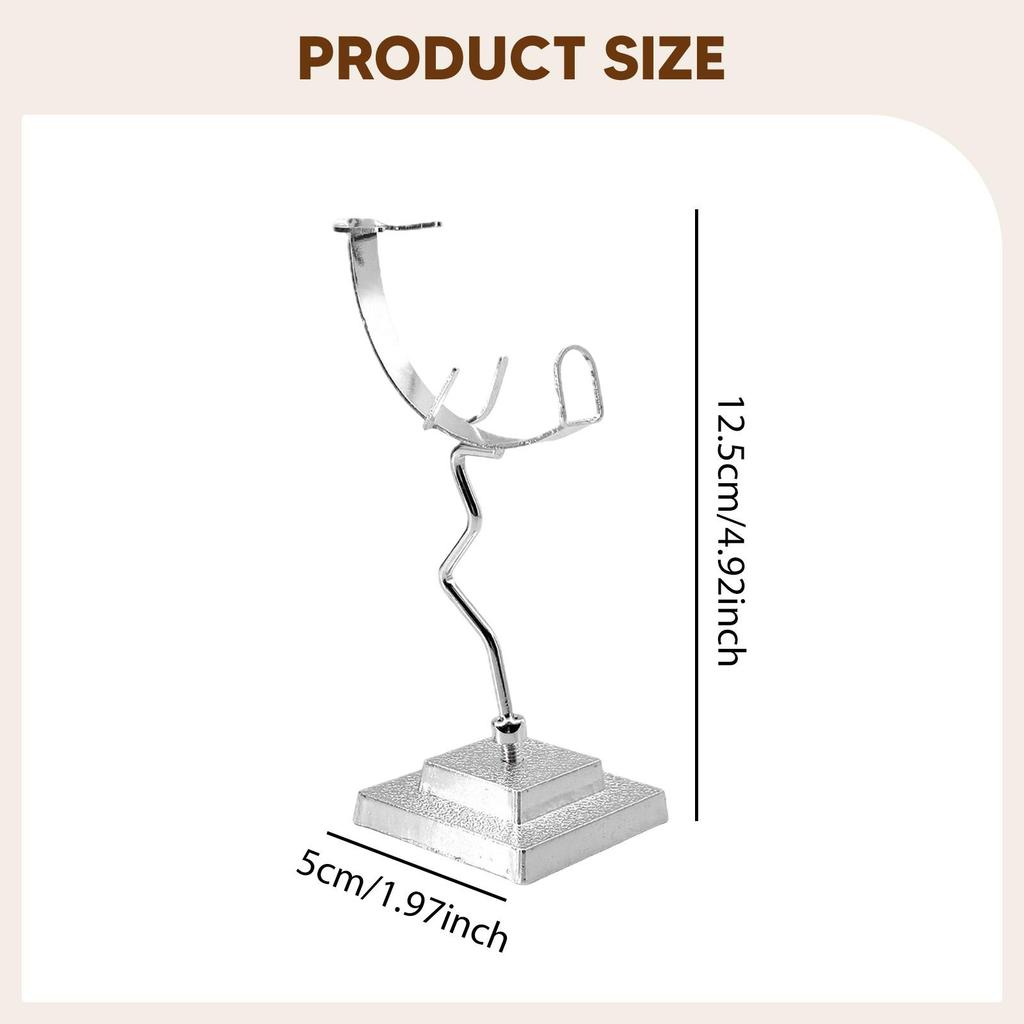Sleek Metal Rock Display Easel Holder Base for Natural Stone Crystal Photography Home Classroom