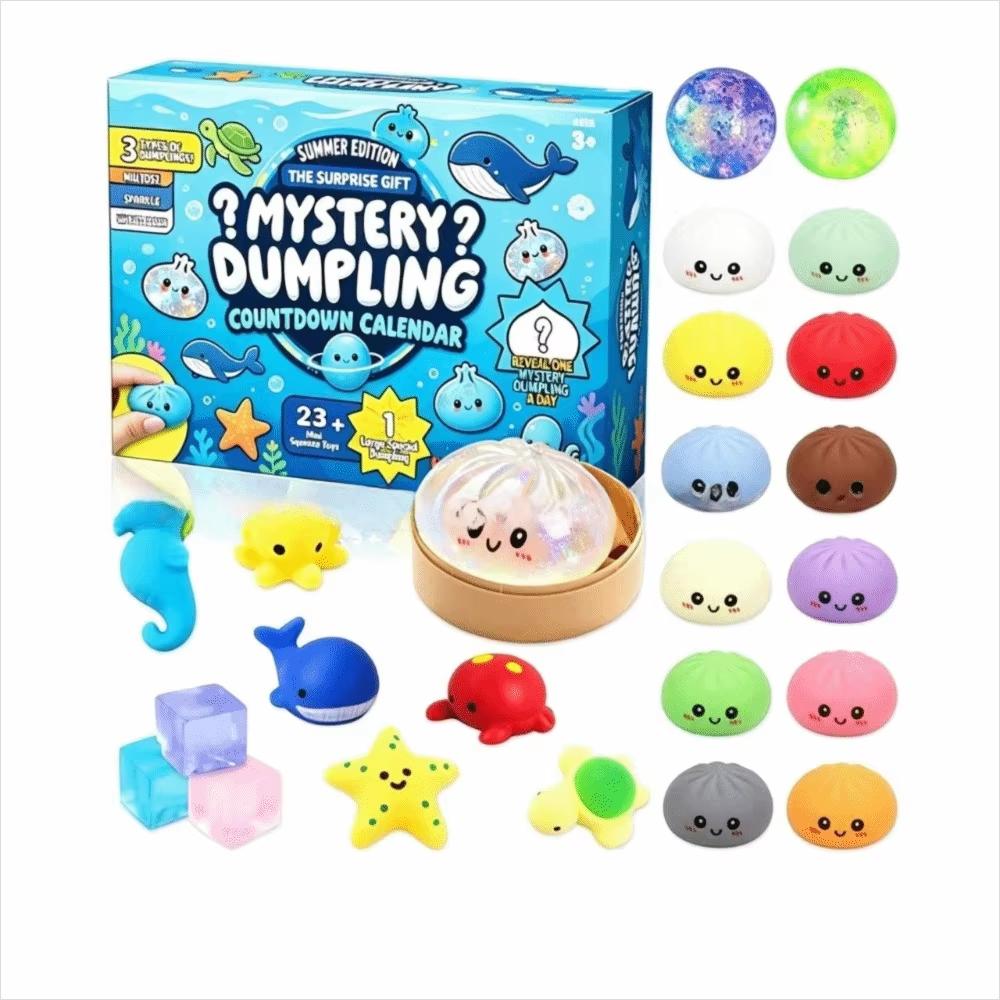 Mīklas bumbiņas Squishy Adventes kalendārs Noslēpums