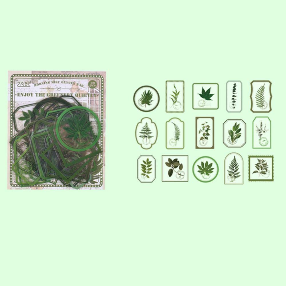 

30 Pcs/Bag Colorful Flower Plant Sticker Bag DIY Scrapbooking Sticker Collage style 3