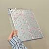 Applicable To iPad Pro11 Lace Flower Fold Sticker Flat Protective Case Acrylic iPad 13 Inch Simple All-Inclusive