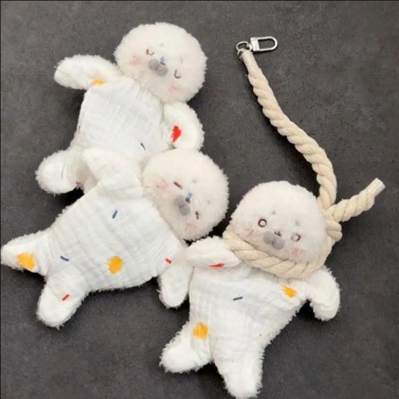 Stress Relief Plush Toy Cute Seal Bean Bag With Hanging Rope Funny Sensory For Stress Relief & Kids