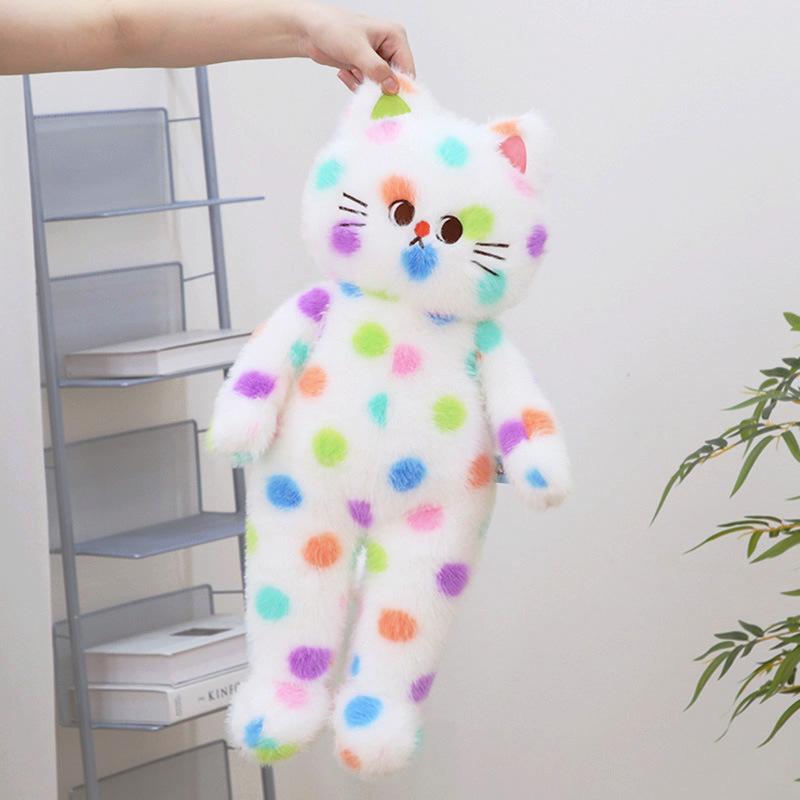 New Polka Dot Cat Cute Pillow Cushion Sleeping Sweetheart Cat Plush Doll Sleeping with Doll To Give Your Girlfriend Gift