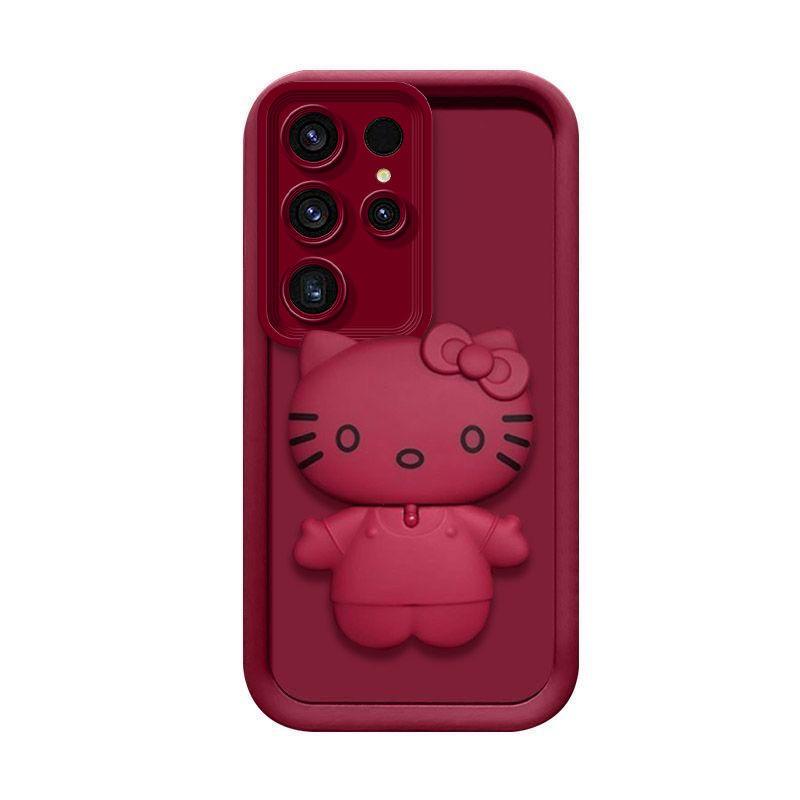 Applicable To Samsung S25ultra Mobile Phone Case Cartoon S24s23 Bracket A55a35a15a25 Protective Case Tide Soft Case