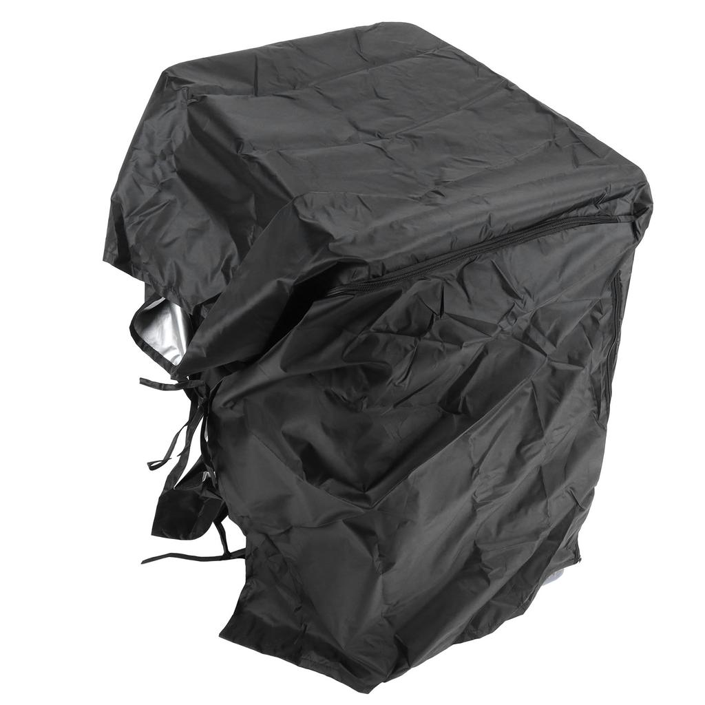 Washing Machine Cover 210D Silver Coated Oxford Cloth Balcony Dryer Protector 74x71x101cm Black