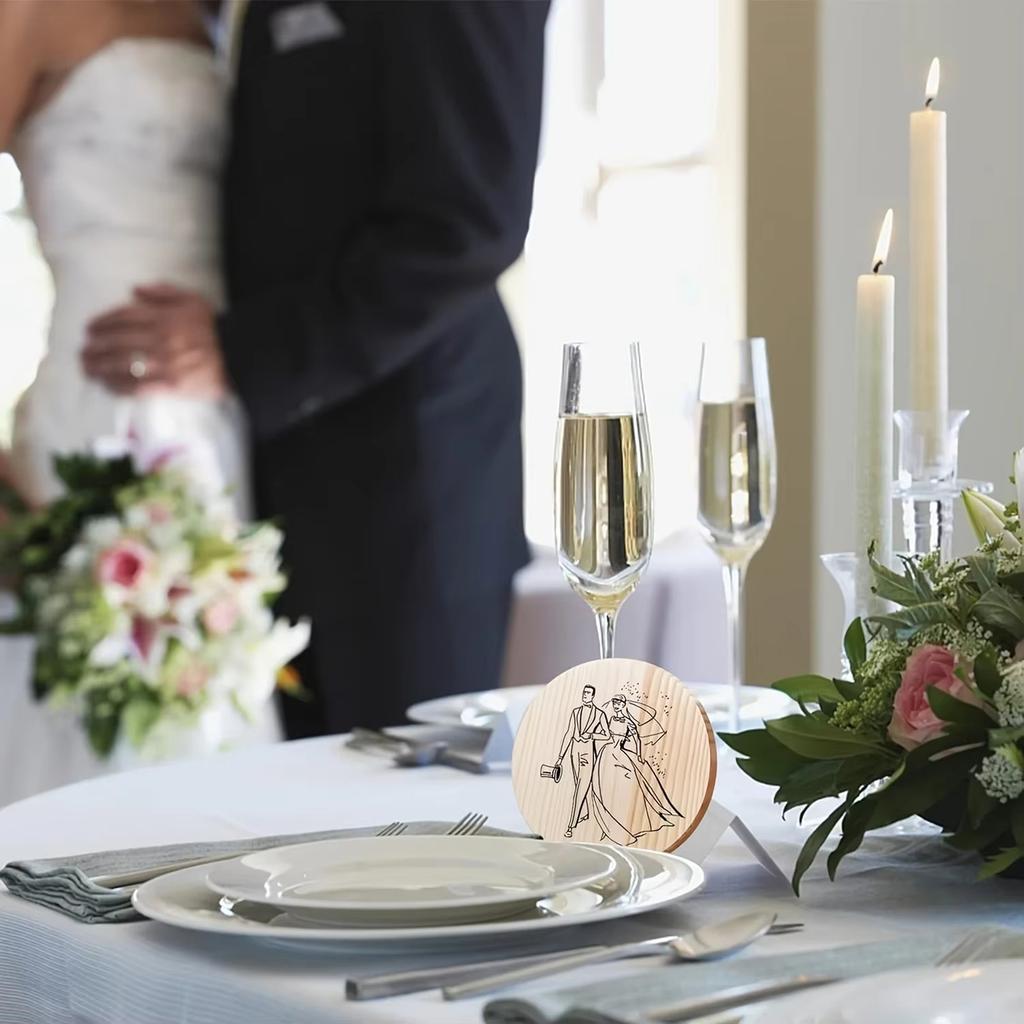 Solid Wood Coasters with Logo Engraving Square Round Heart Shapes Wooden Coasters for Home Use Heat-Insulating Wooden Coasters