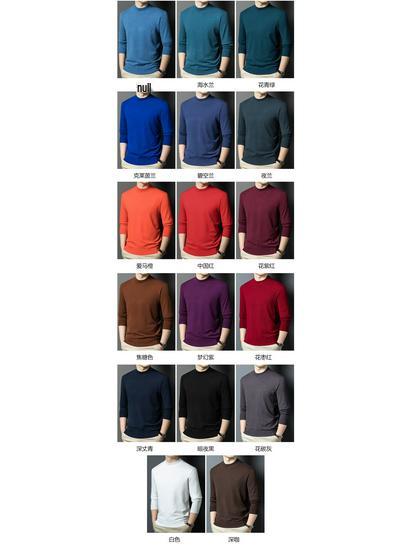 Men's Autumn/Winter Thick Wool Half-High Collar Sweater