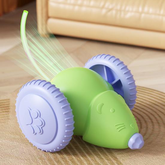 Electric Mouse Cat Toy Motion Activated Automatic Moving Mouse Interactive USB Rechargeable Mouse Toy for Cat Hunting Instinct Anxiety Relief