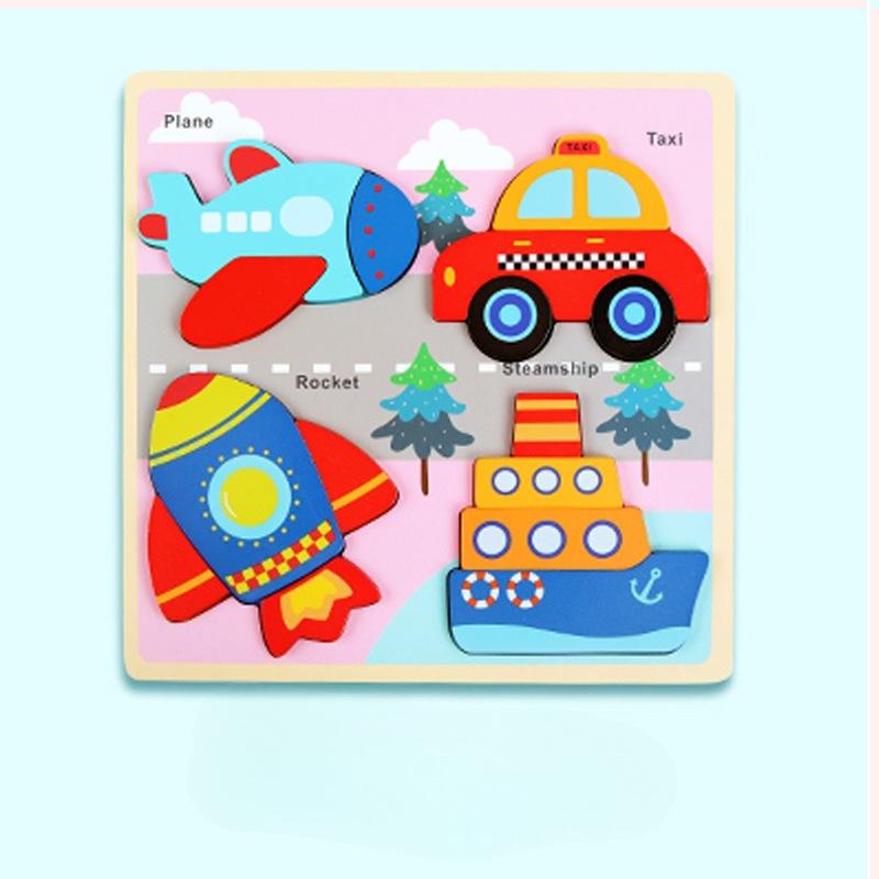 Baby animal three-dimensional puzzle children s enlightenment and early education 1-3 year old baby puzzle building block toys