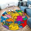 Mr Men Adventure Custom Name Round Area Rug Carpet Rug For Living Room Bedroom Sofa Playroom Decor Nonslip Floor Mat