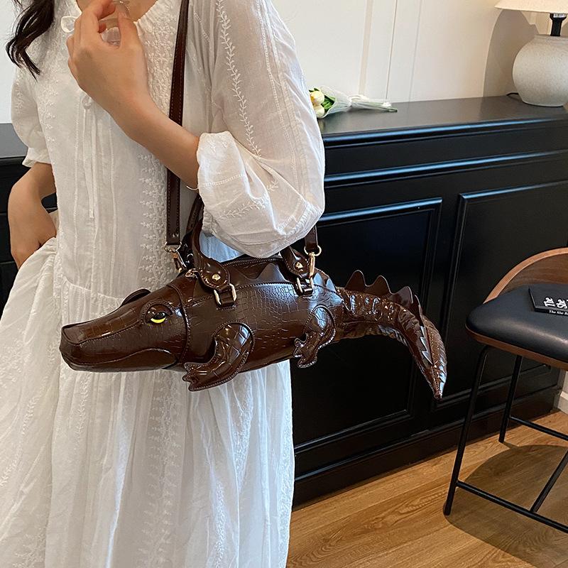 Handbag Shoulder Bag Small-scale Design Three-dimensional Crocodile Pattern Bag Crossbody Bag