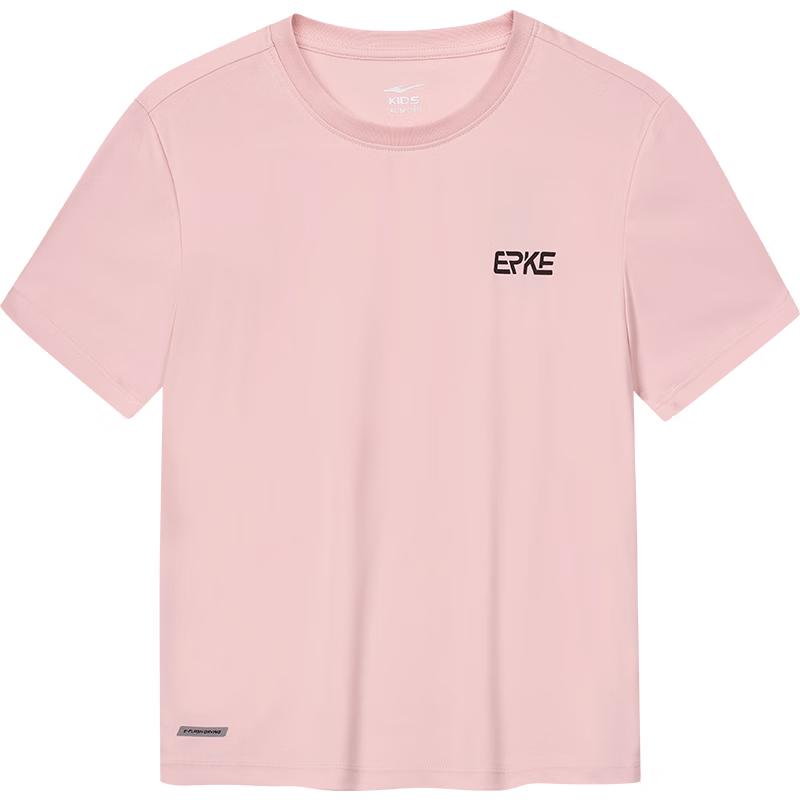 Erke Kids' Round Neck Short Sleeve Sports T-Shirt