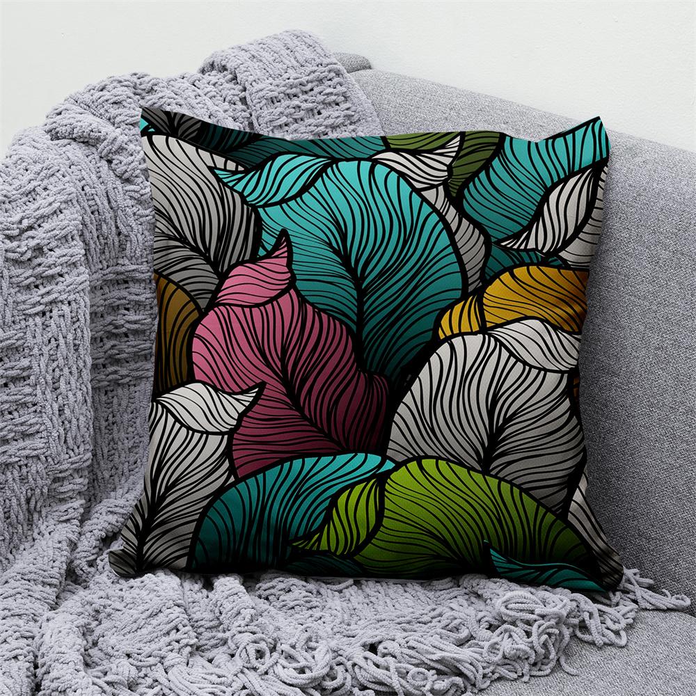 Gold Green Printed Pillowcase Car Sofa Home Decor Modern  Ginkgo Leaf  Decorative Cushion Cover