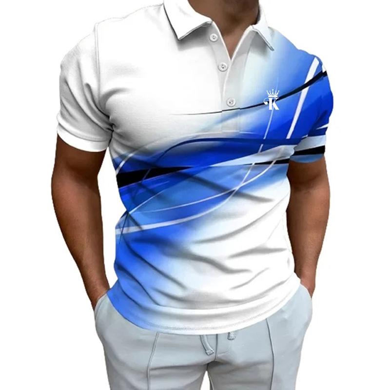 

2024 New Trending Men Summer Short Sleeve Fashion Slim Fit Polo Shirt .