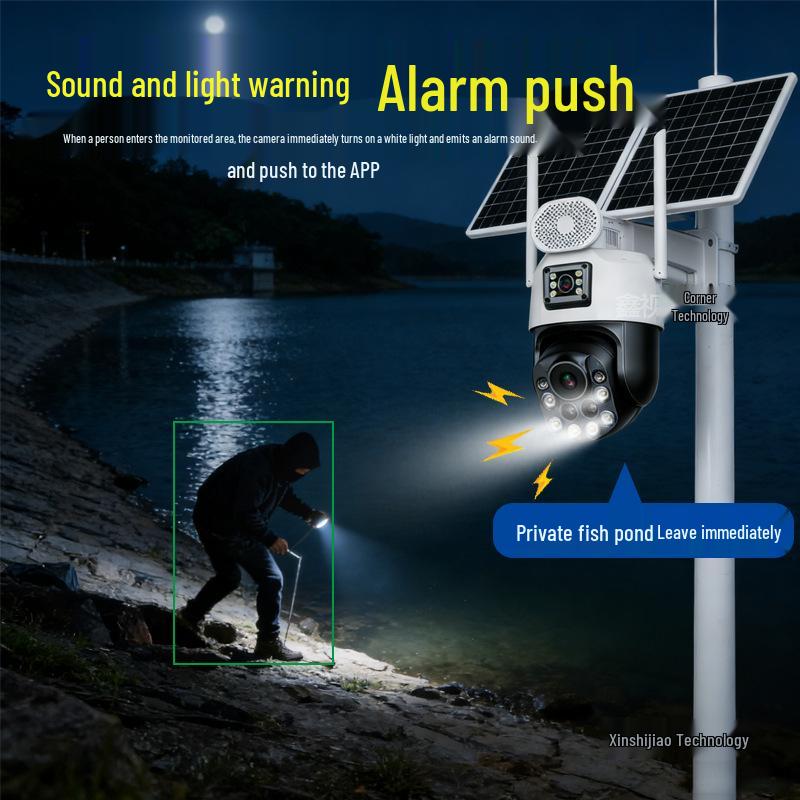 AOV4g Dual Lens Solar Camera with Dual Screen and 18x/36x Electric Zoom by HiEasy