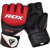 Authentic RDX Maya Hide Leather Open Finger Gloves for Martial and UFC Available In Various Colors and Sizes Boxing, Kickboxing, Arts, MMA, F12, (Red,
