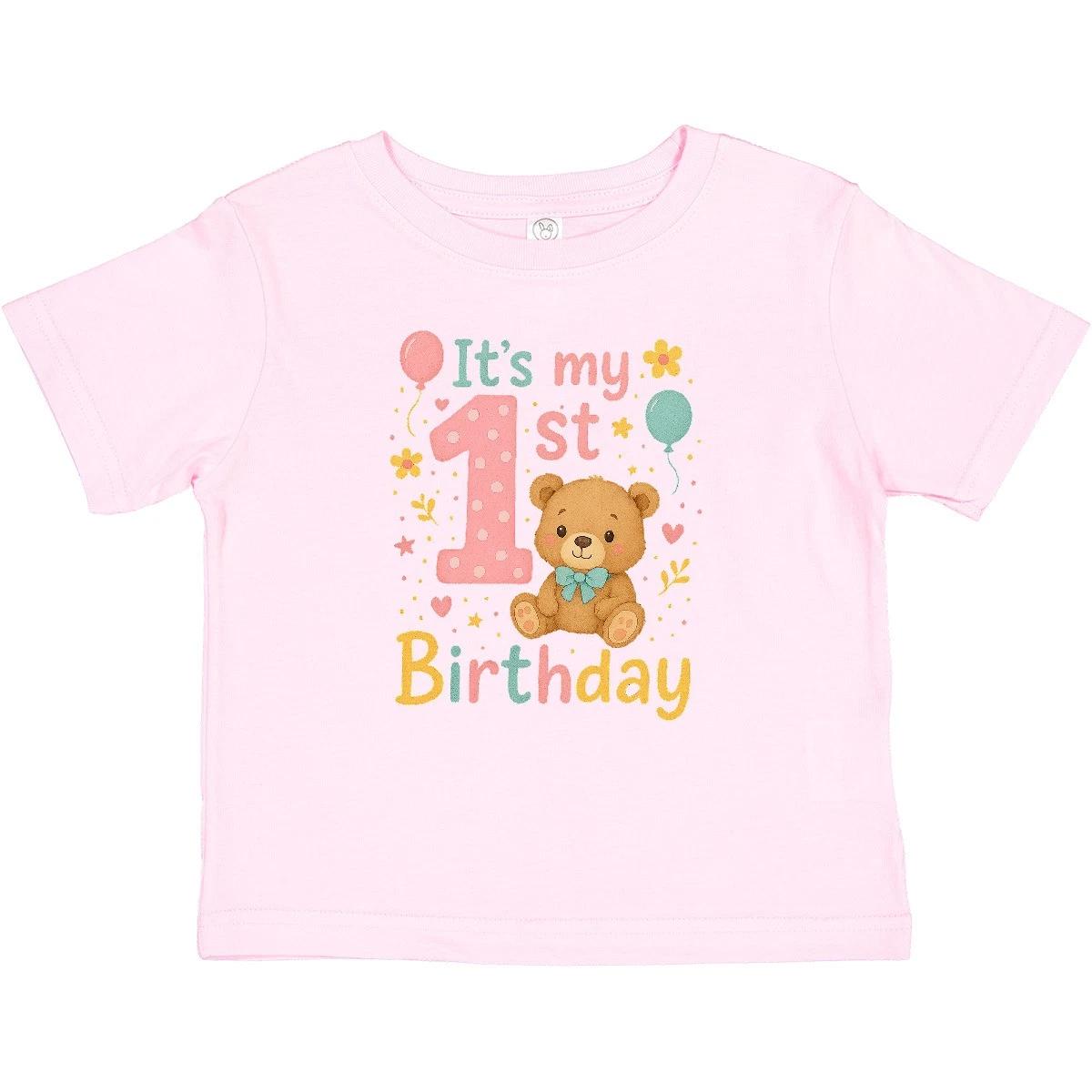 Inktastic 1st Birthday Cute Teddy Bear Theme Baby T-Shirt Kids Infant Tees 100