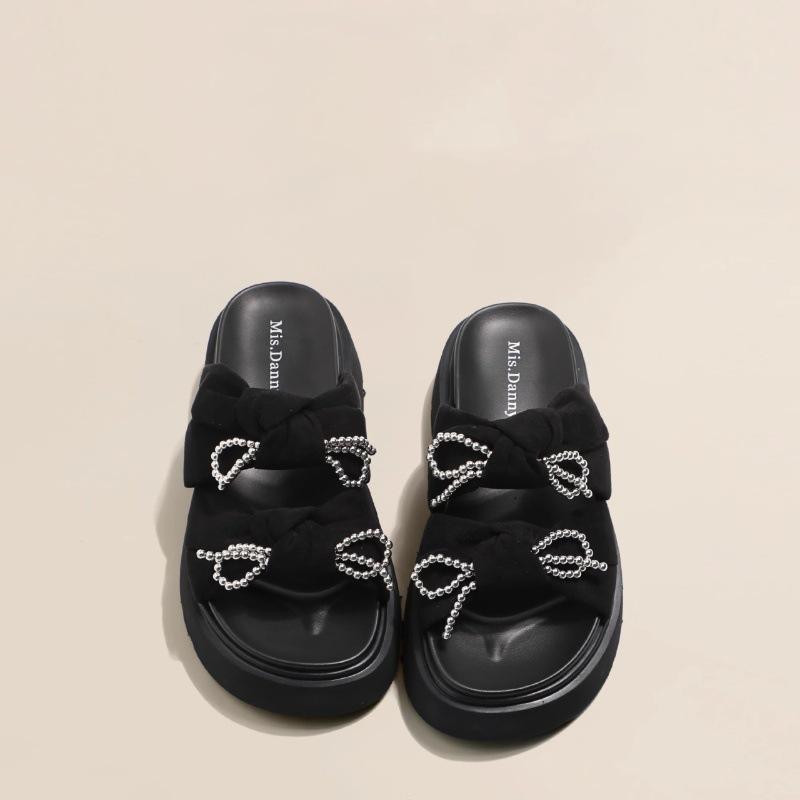 Fashion Shoes Low PU Fabric Hoof Heels Rome Rubber Cotton Shoes Low Cotton Fabric Rome Rubber PU Hoof