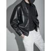 Men S Casual Loose Pu Leather Jacket Turn Down Collar