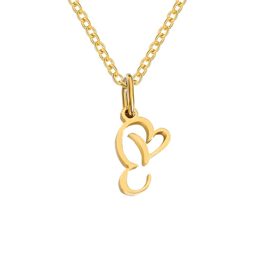 St. Delan Versatile 26-Letter Stainless Steel DIY Necklace Pendant
